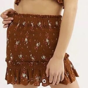 Free People Miss Louise Floral Mini Skirt